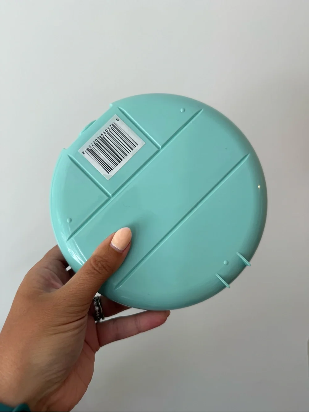 Cosmic Cosmetic Compact Organizer in Aqua with Pink Label CABOODLES